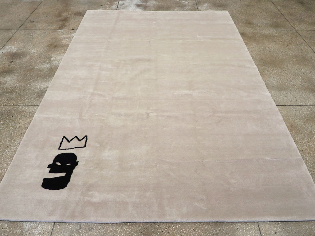 Modern Turkish Room Size Carpet in the style of Jean-Michel Basquiat, No.32139 - Gss