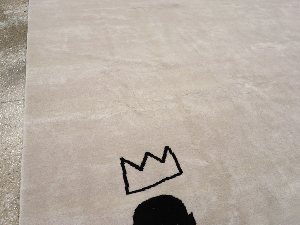 Modern Turkish Room Size Carpet in the style of Jean-Michel Basquiat, No.32139 - Gss