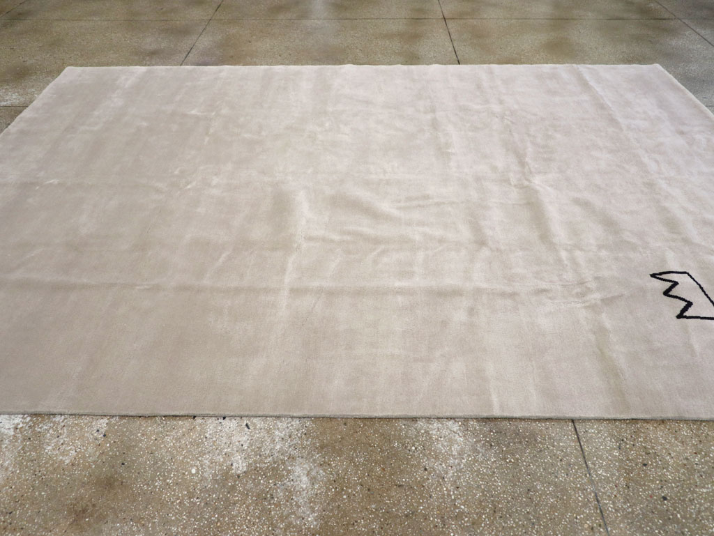 Modern Turkish Room Size Carpet in the style of Jean-Michel Basquiat, No.32139 - Gss