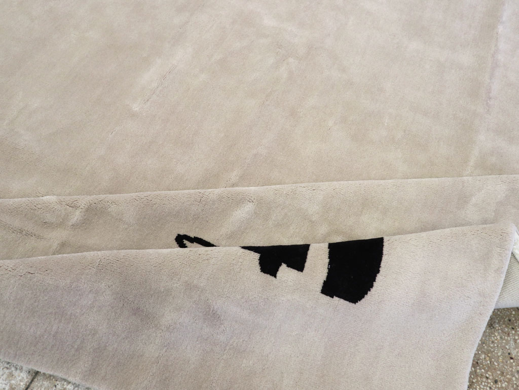 Modern Turkish Room Size Carpet in the style of Jean-Michel Basquiat, No.32139 - Gss