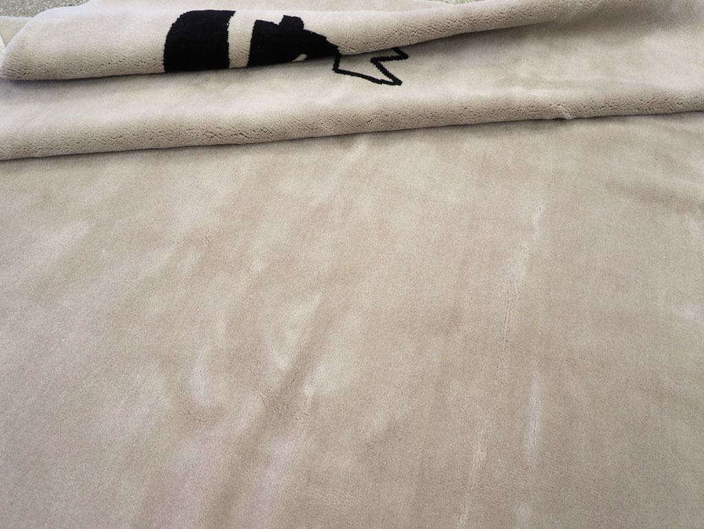 Modern Turkish Room Size Carpet in the style of Jean-Michel Basquiat, No.32139 - Gss