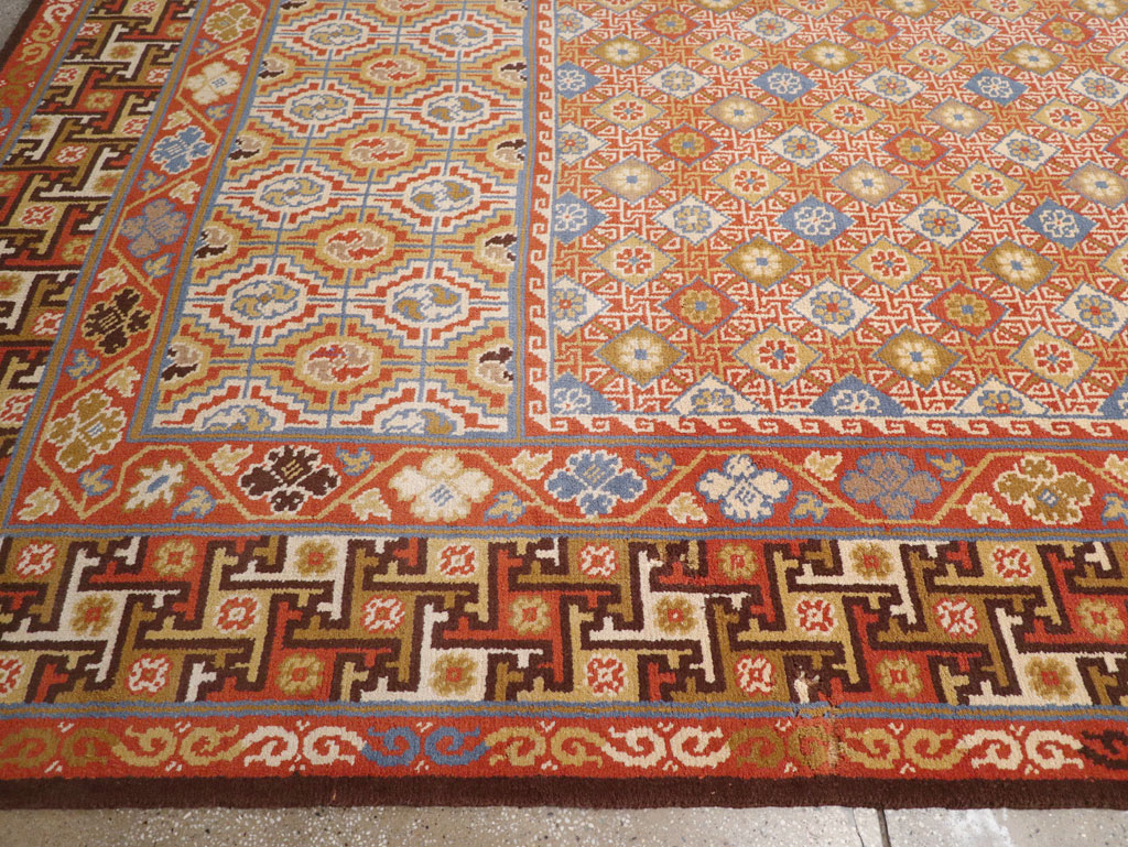 Vintage Spanish Cuenca Oversize Carpet, No.32140 - Gss