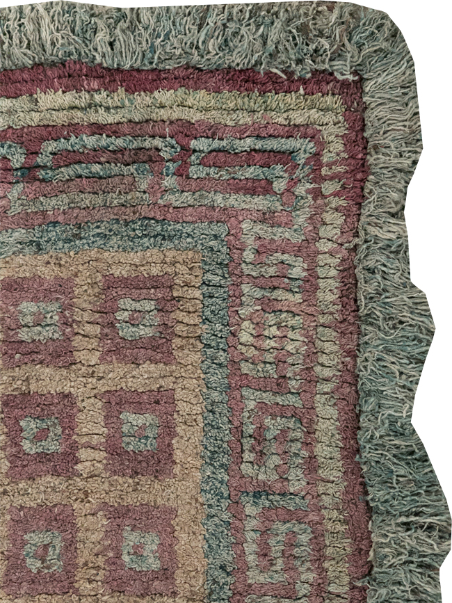 Antique Tibetan Wangden Throw Rug, No.32141 - Gss