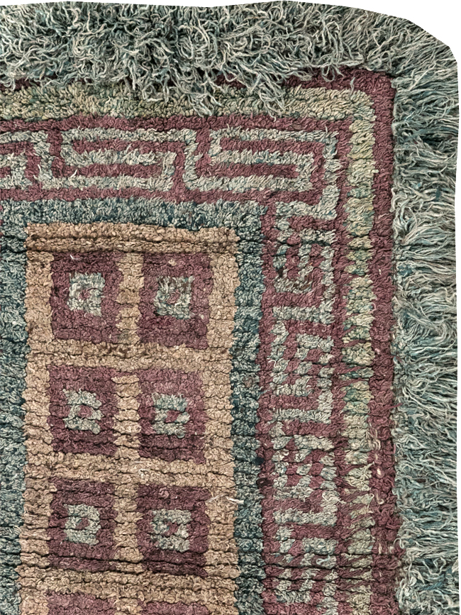 Antique Tibetan Wangden Throw Rug, No.32141 - Gss