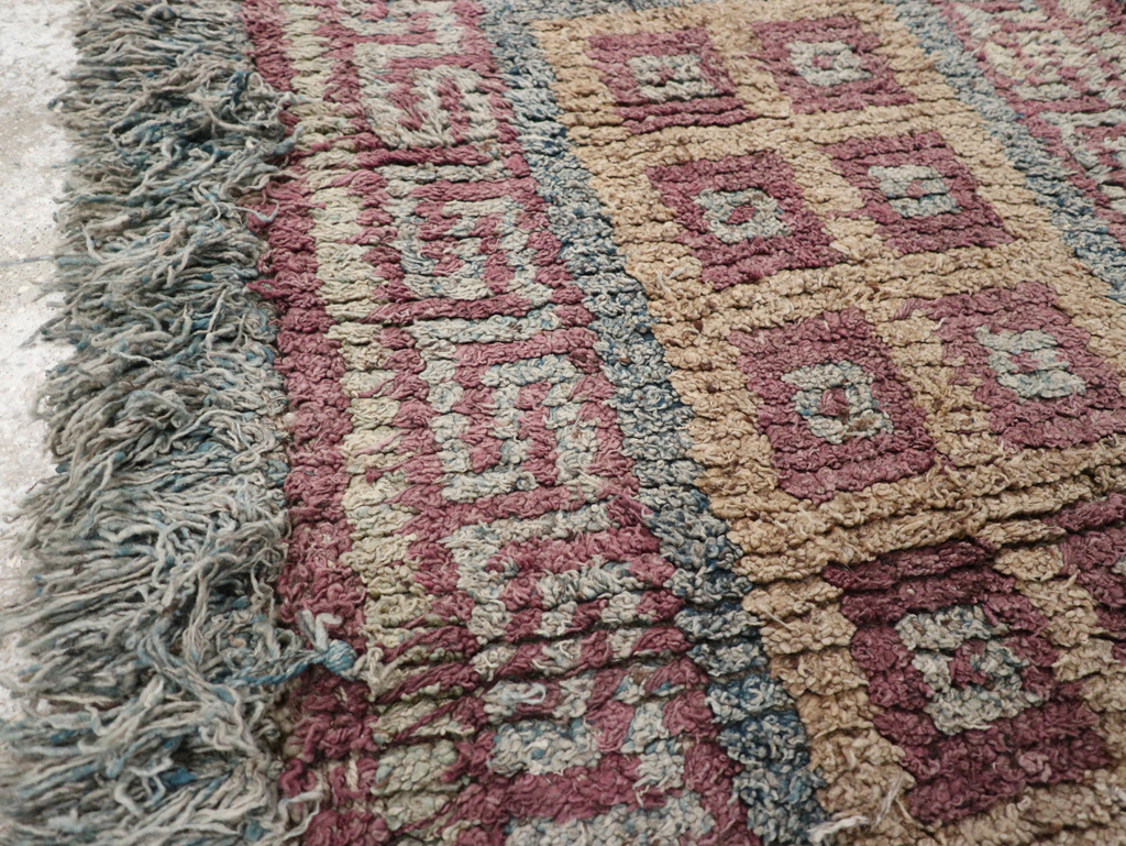Antique Tibetan Wangden Throw Rug, No.32141 - Gss