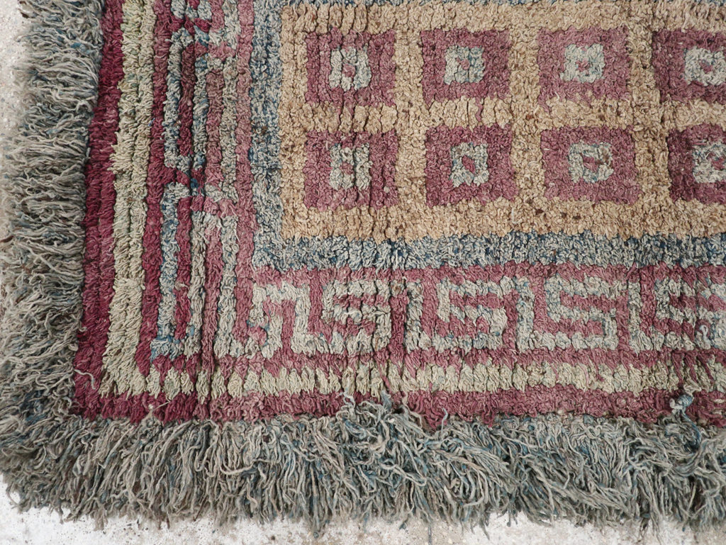 Antique Tibetan Wangden Throw Rug, No.32141 - Gss