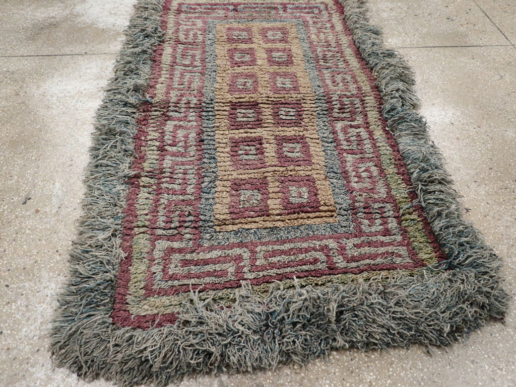 Antique Tibetan Wangden Throw Rug, No.32141 - Gss