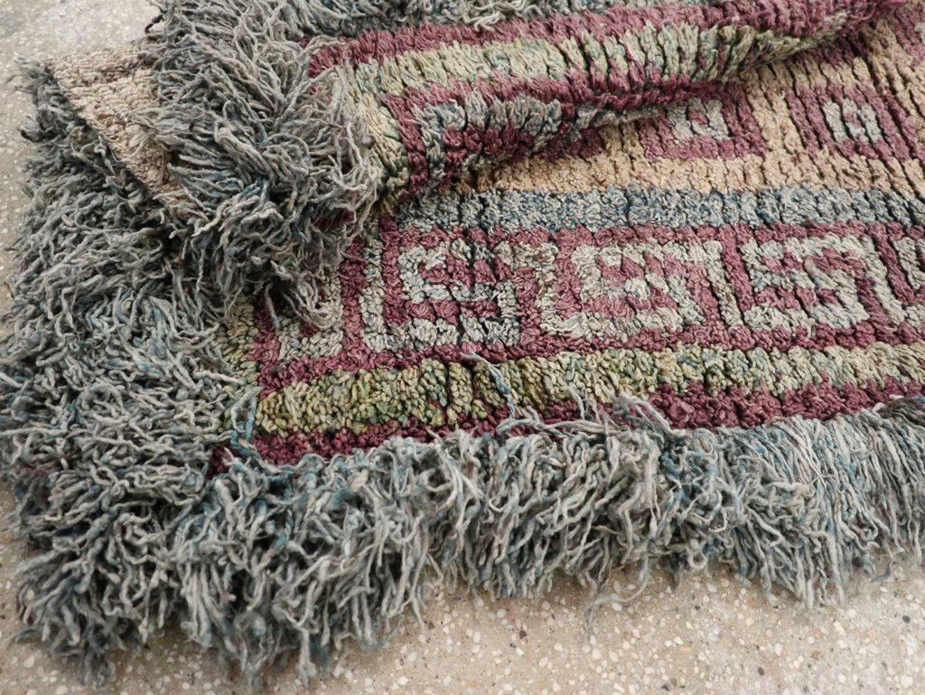 Antique Tibetan Wangden Throw Rug, No.32141 - Gss