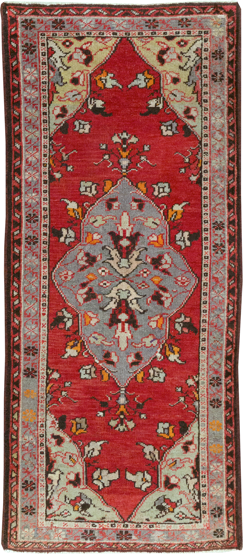 Vintage Turkish Anatolian Throw Rug, No.32147 - Gss