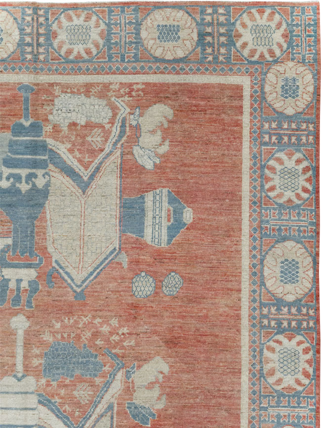 Modern East Turkestan Khotan Room Size Carpet, No.32149 - Gss