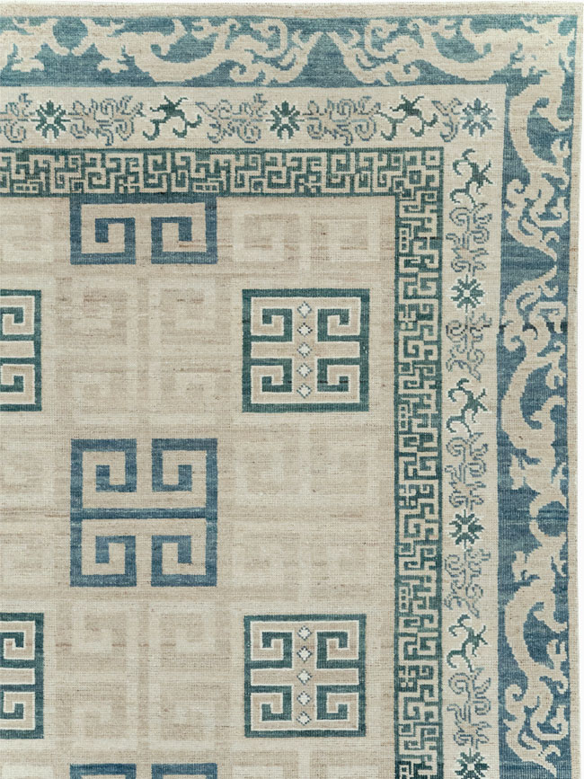 Modern East Turkestan Khotan Room Size Carpet, No.32150 - Gss