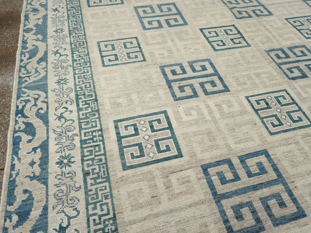 Modern East Turkestan Khotan Room Size Carpet, No.32150 - Gss
