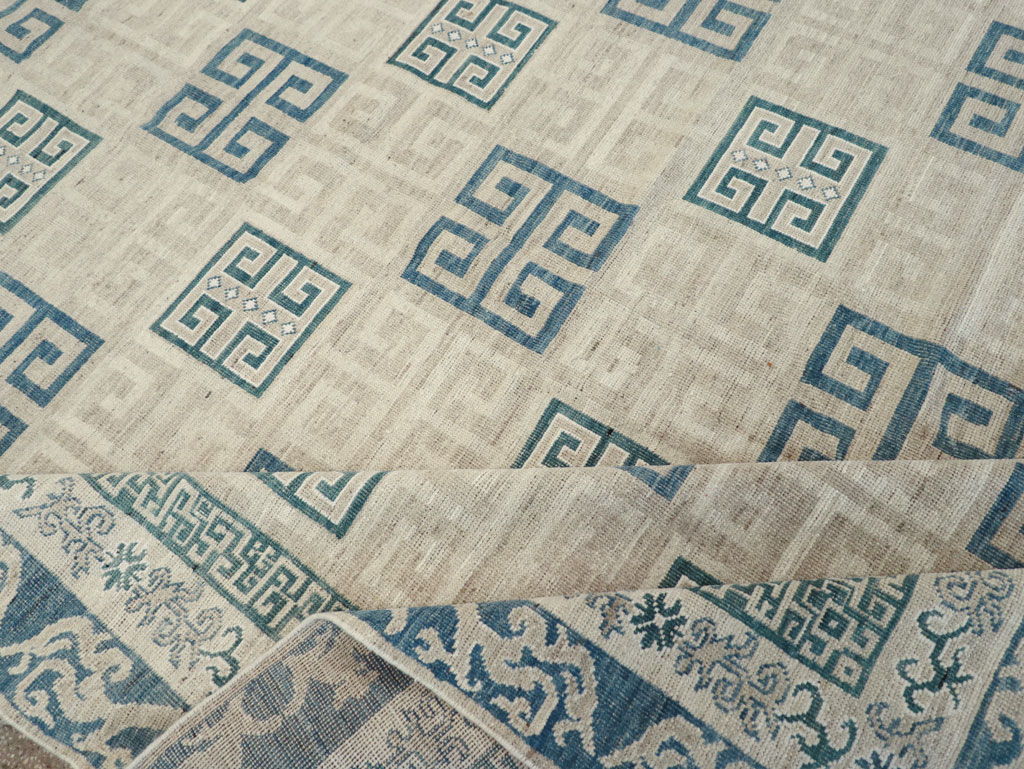 Modern East Turkestan Khotan Room Size Carpet, No.32150 - Gss