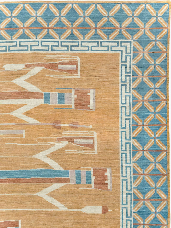 Modern East Turkestan Pictorial Khotan Room Size Carpet, No.32151 - Gss