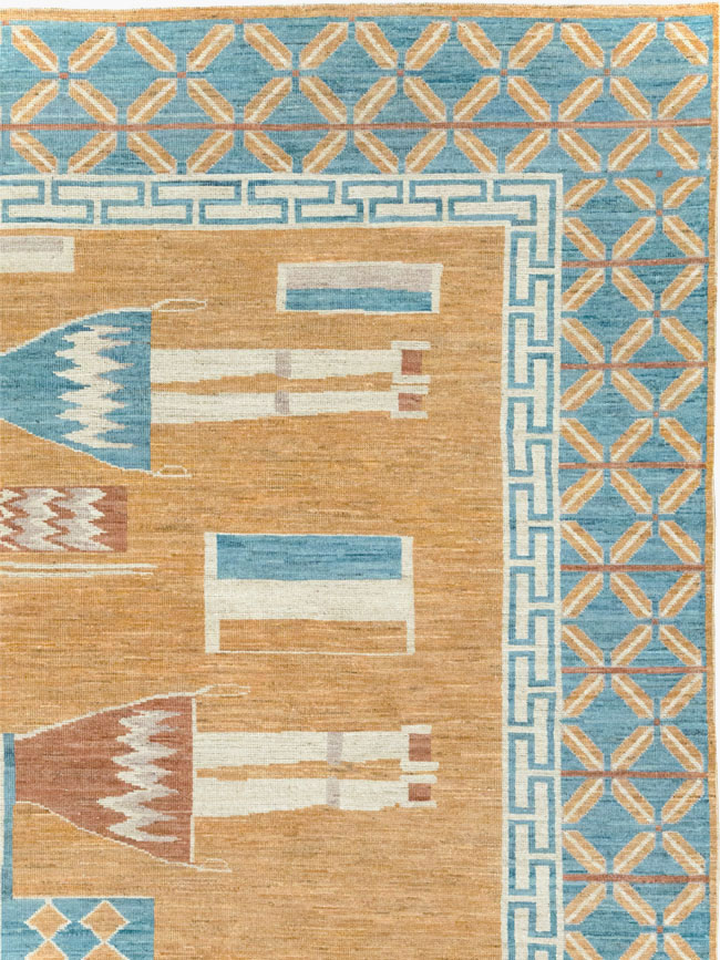 Modern East Turkestan Pictorial Khotan Room Size Carpet, No.32151 - Gss