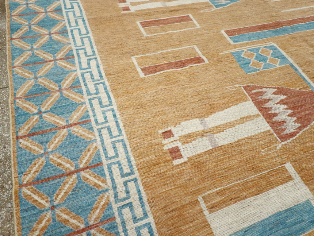 Modern East Turkestan Pictorial Khotan Room Size Carpet, No.32151 - Gss