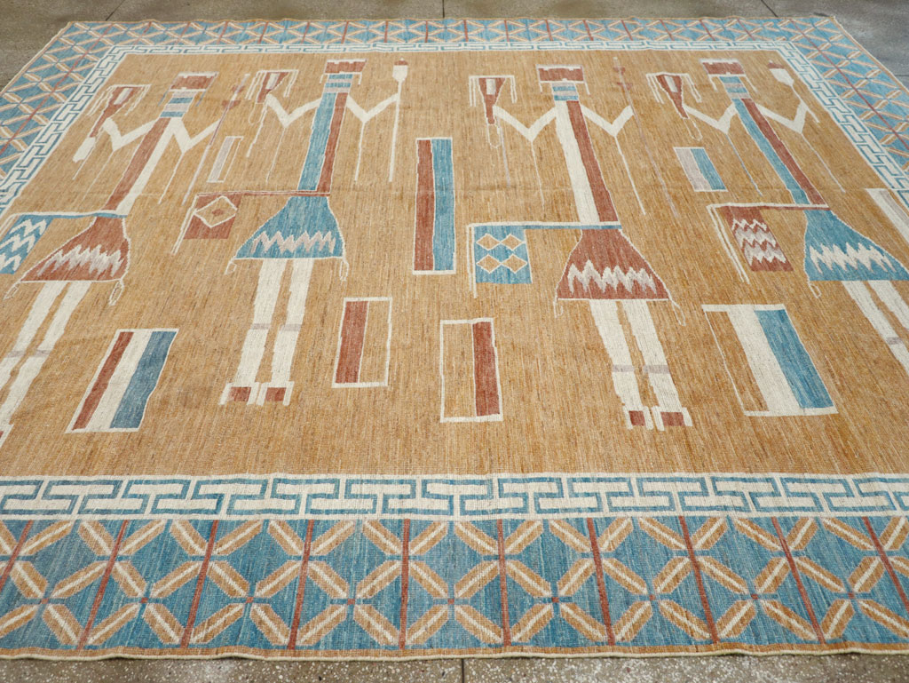 Modern East Turkestan Pictorial Khotan Room Size Carpet, No.32151 - Gss