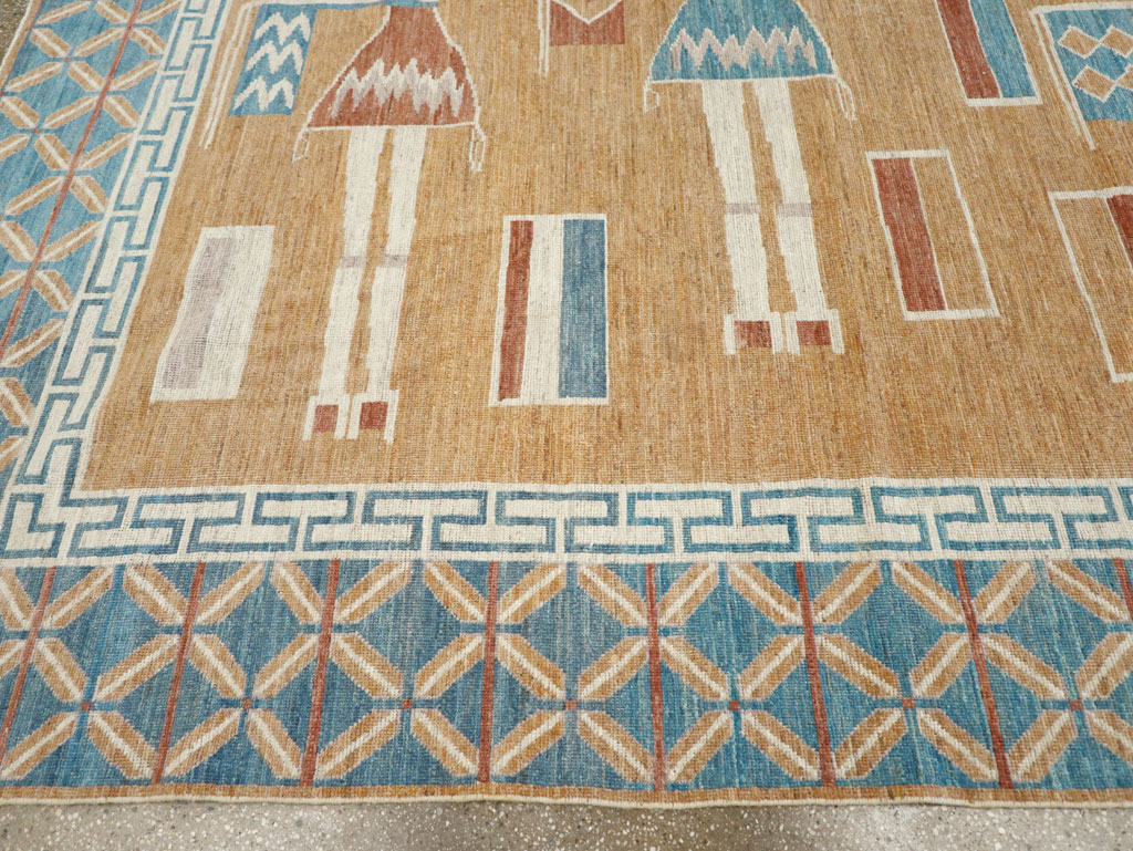 Modern East Turkestan Pictorial Khotan Room Size Carpet, No.32151 - Gss