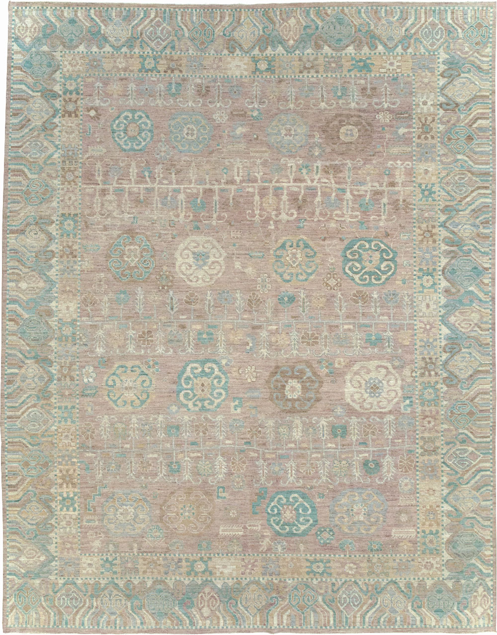 Modern East Turkestan Khotan Room Size Carpet, No.32154 - Gss