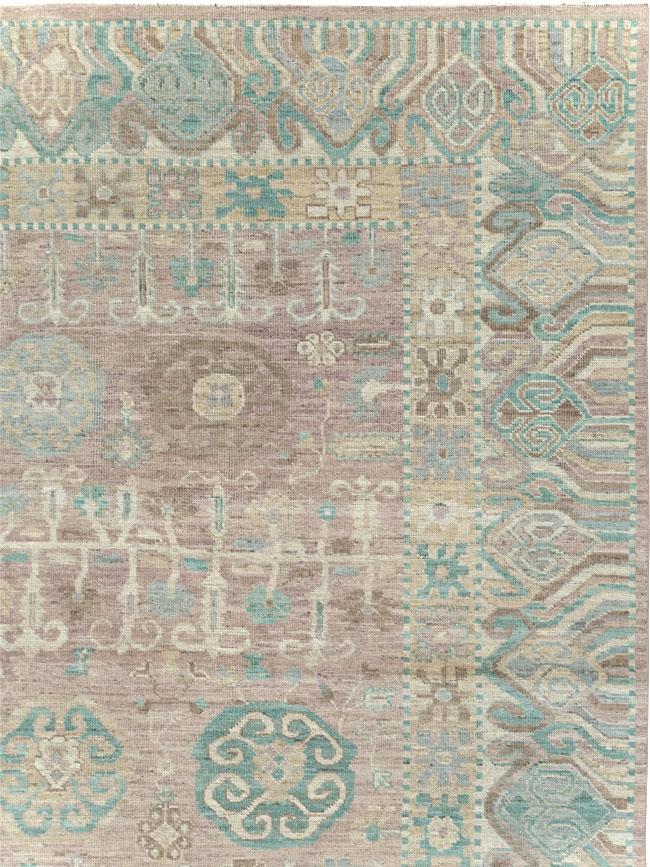 Modern East Turkestan Khotan Room Size Carpet, No.32154 - Gss