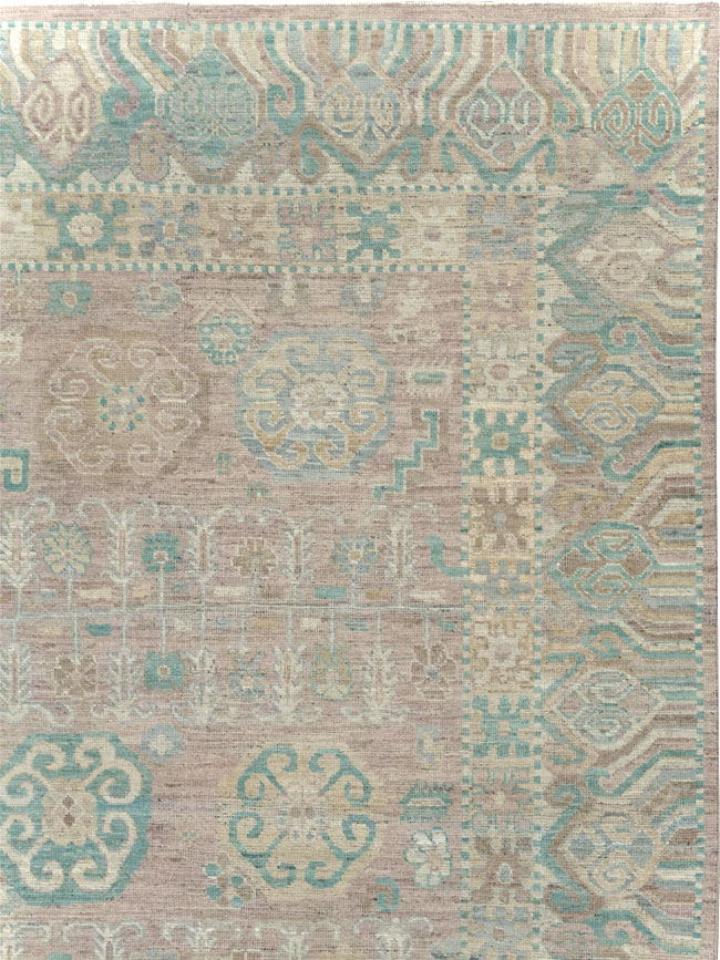 Modern East Turkestan Khotan Room Size Carpet, No.32154 - Gss