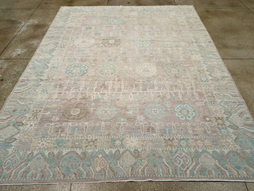 Modern East Turkestan Khotan Room Size Carpet, No.32154 - Gss