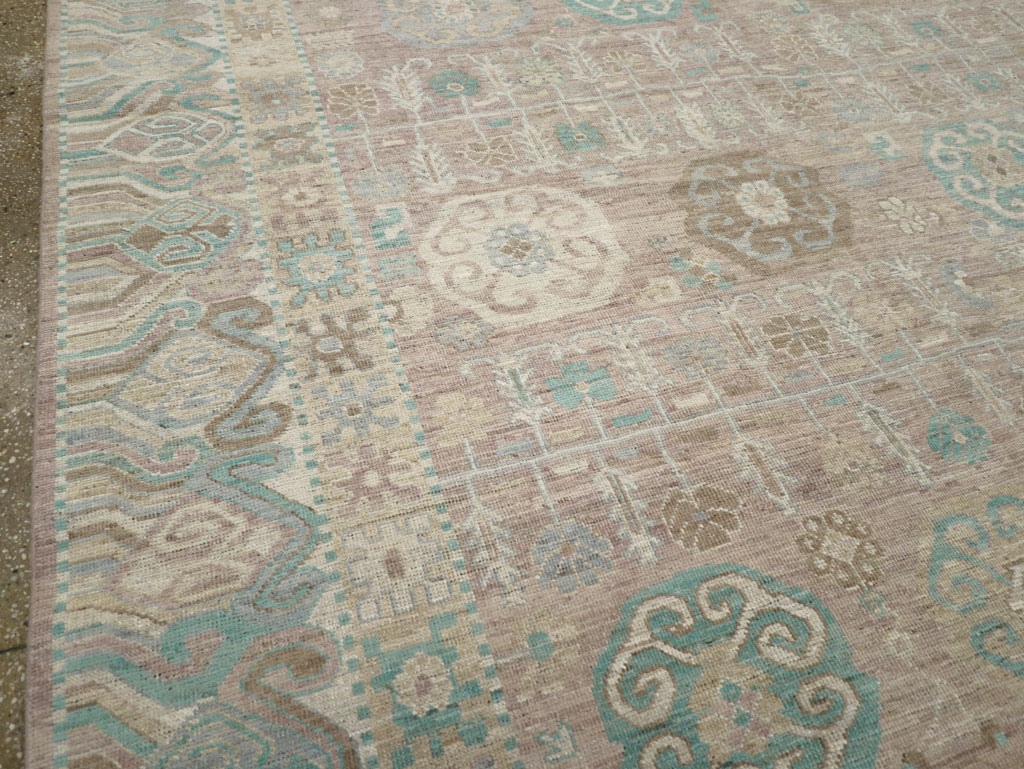 Modern East Turkestan Khotan Room Size Carpet, No.32154 - Gss