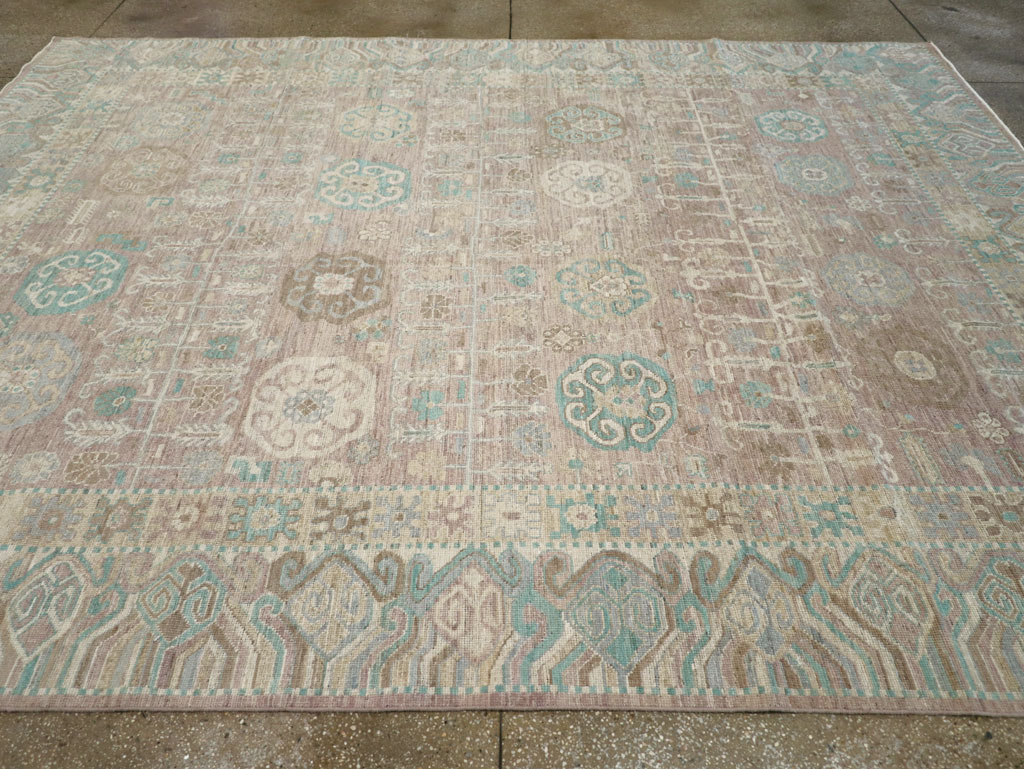 Modern East Turkestan Khotan Room Size Carpet, No.32154 - Gss