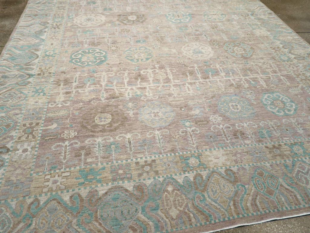Modern East Turkestan Khotan Room Size Carpet, No.32154 - Gss
