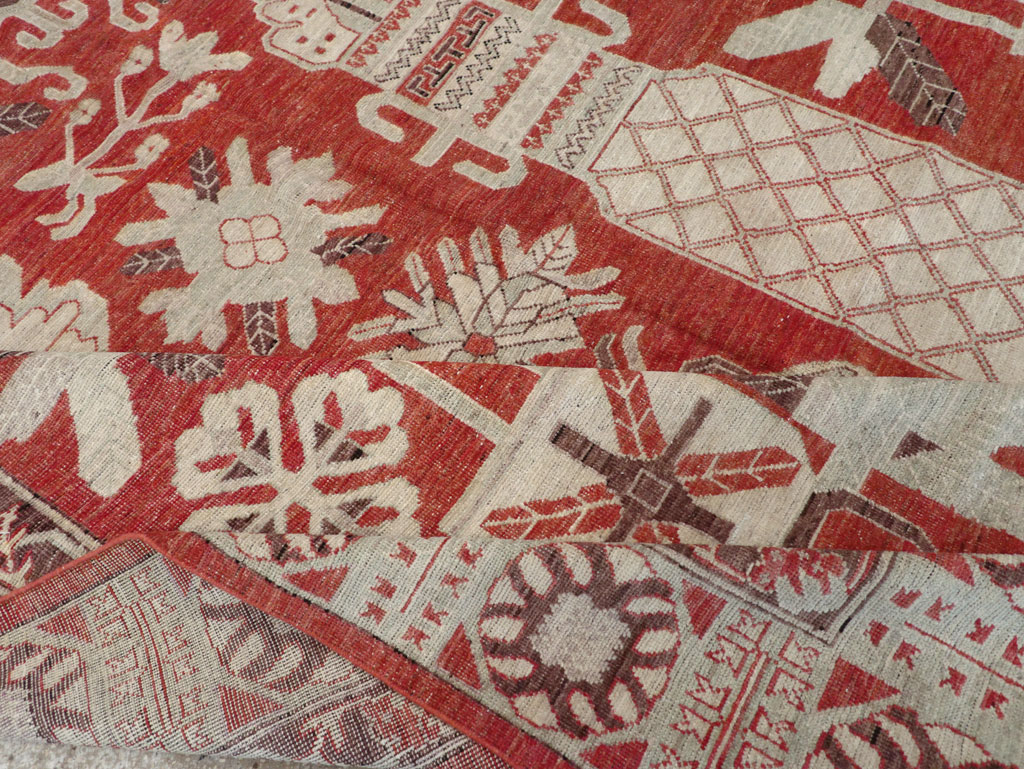 Modern East Turkestan Khotan Room Size Carpet, No.32156 - Gss