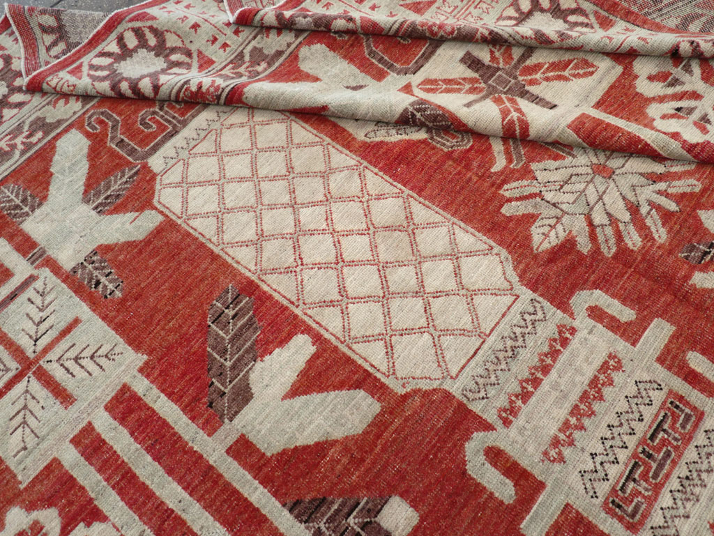 Modern East Turkestan Khotan Room Size Carpet, No.32156 - Gss