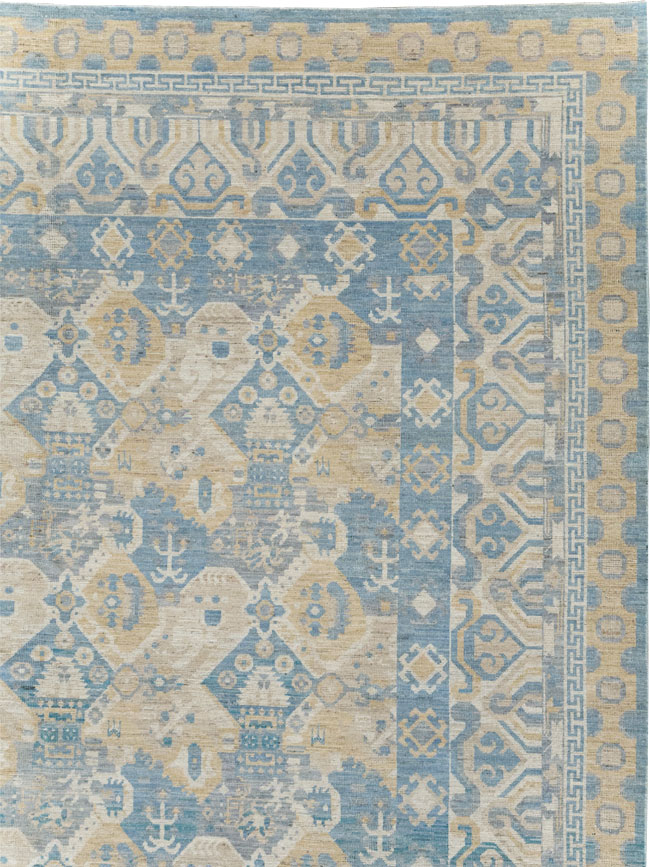 Modern East Turkestan Khotan Room Size Carpet, No.32161 - Gss