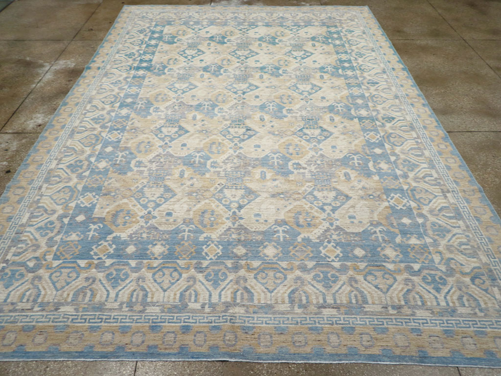 Modern East Turkestan Khotan Room Size Carpet, No.32161 - Gss