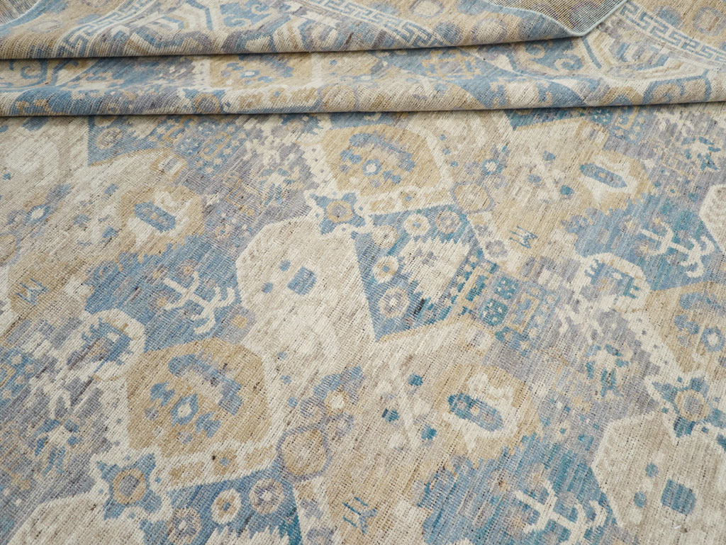 Modern East Turkestan Khotan Room Size Carpet, No.32161 - Gss