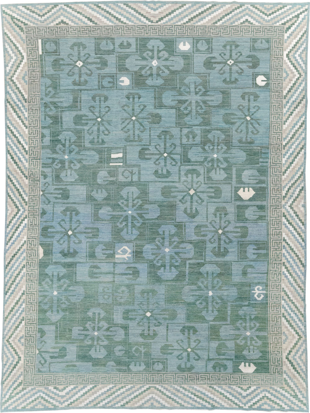 Modern East Turkestan Khotan Room Size Carpet, No.32162 - Gss
