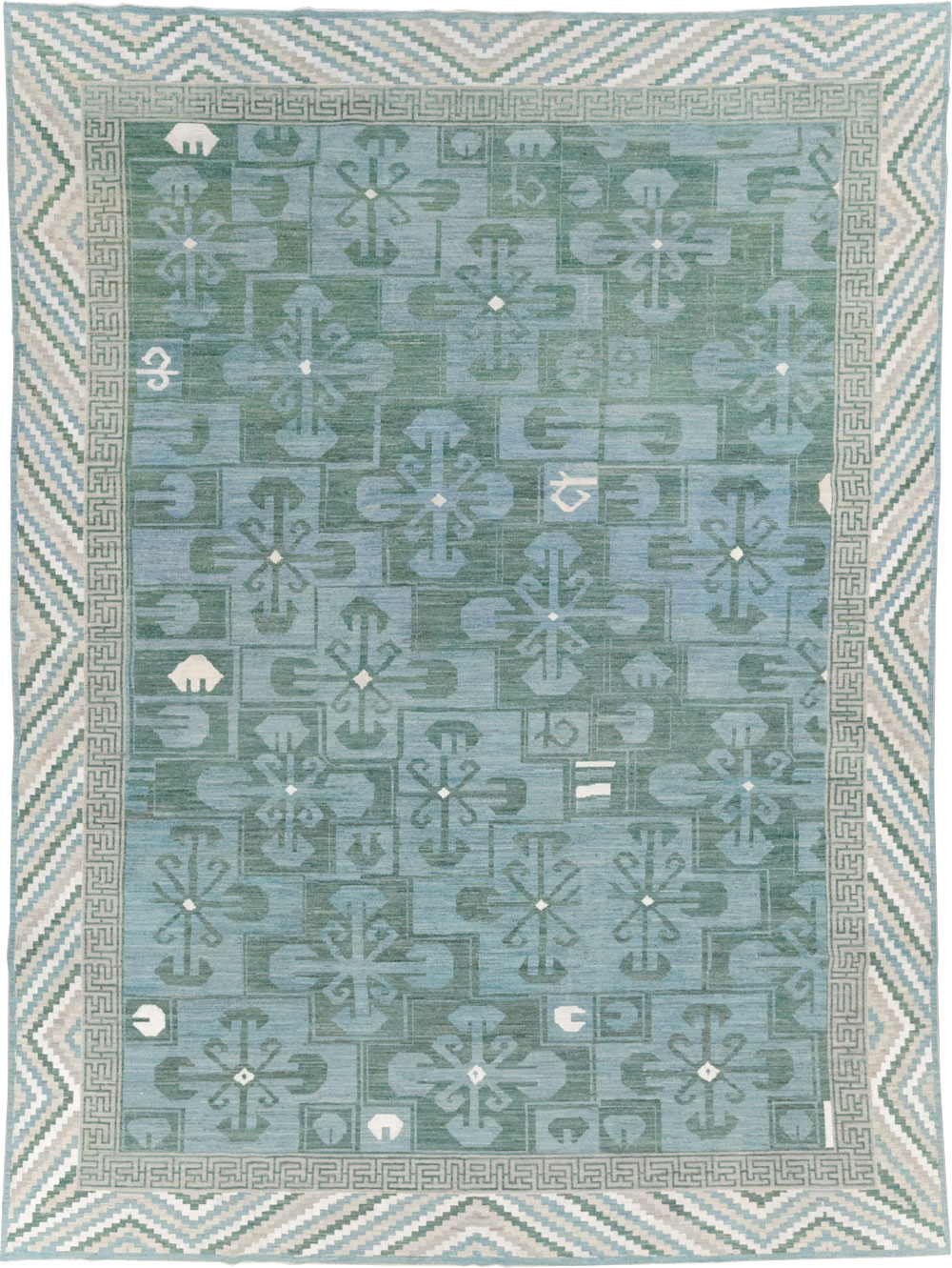 Modern East Turkestan Khotan Room Size Carpet, No.32162 - Gss