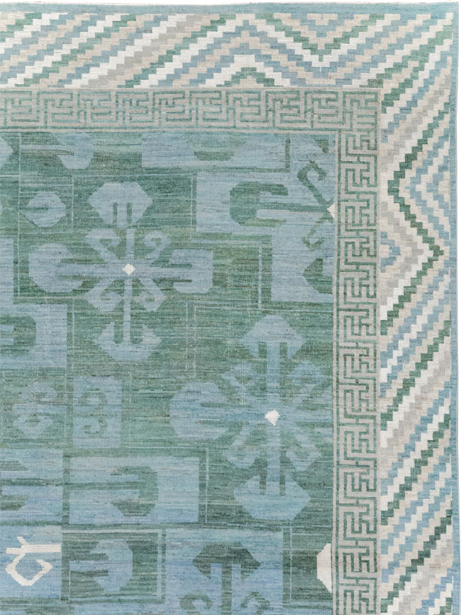 Modern East Turkestan Khotan Room Size Carpet, No.32162 - Gss