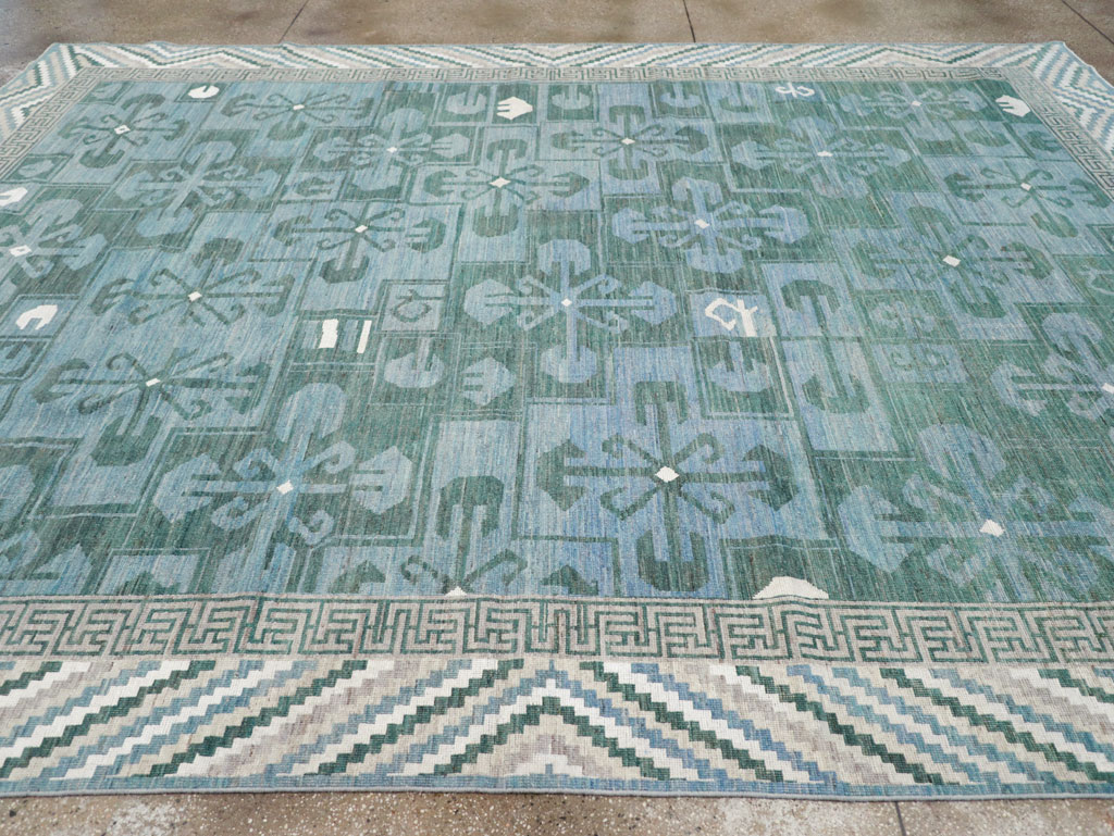 Modern East Turkestan Khotan Room Size Carpet, No.32162 - Gss