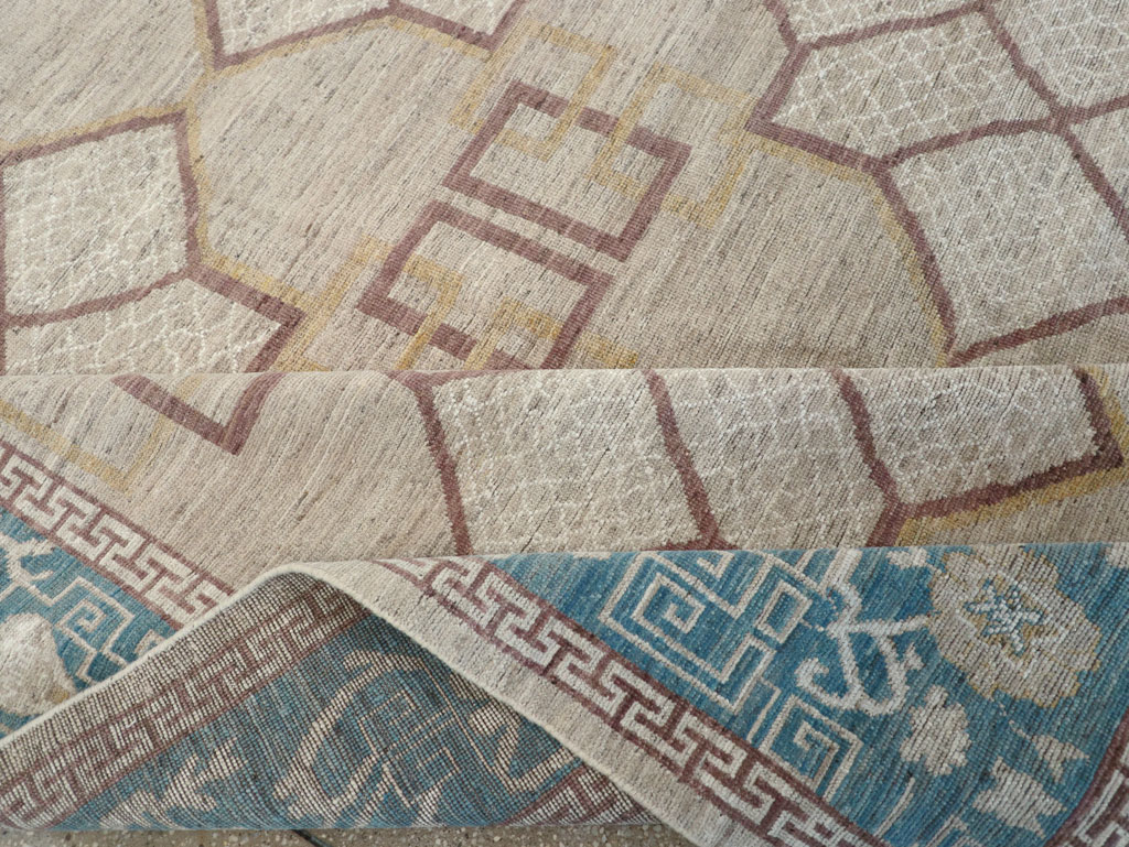 Modern East Turkestan Khotan Room Size Carpet, No.32163 - Gss