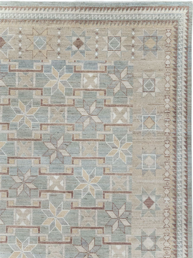 Modern East Turkestan Khotan Room Size Carpet, No.32164 - Gss