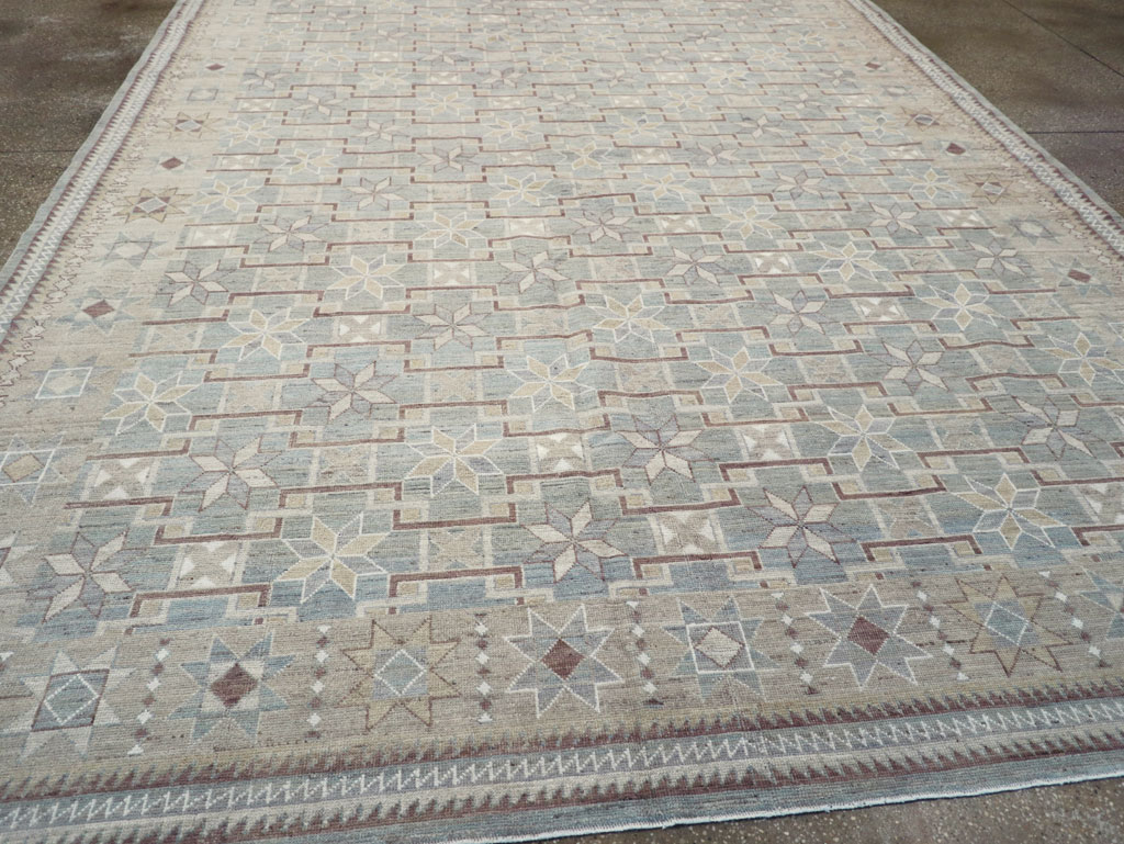 Modern East Turkestan Khotan Room Size Carpet, No.32164 - Gss