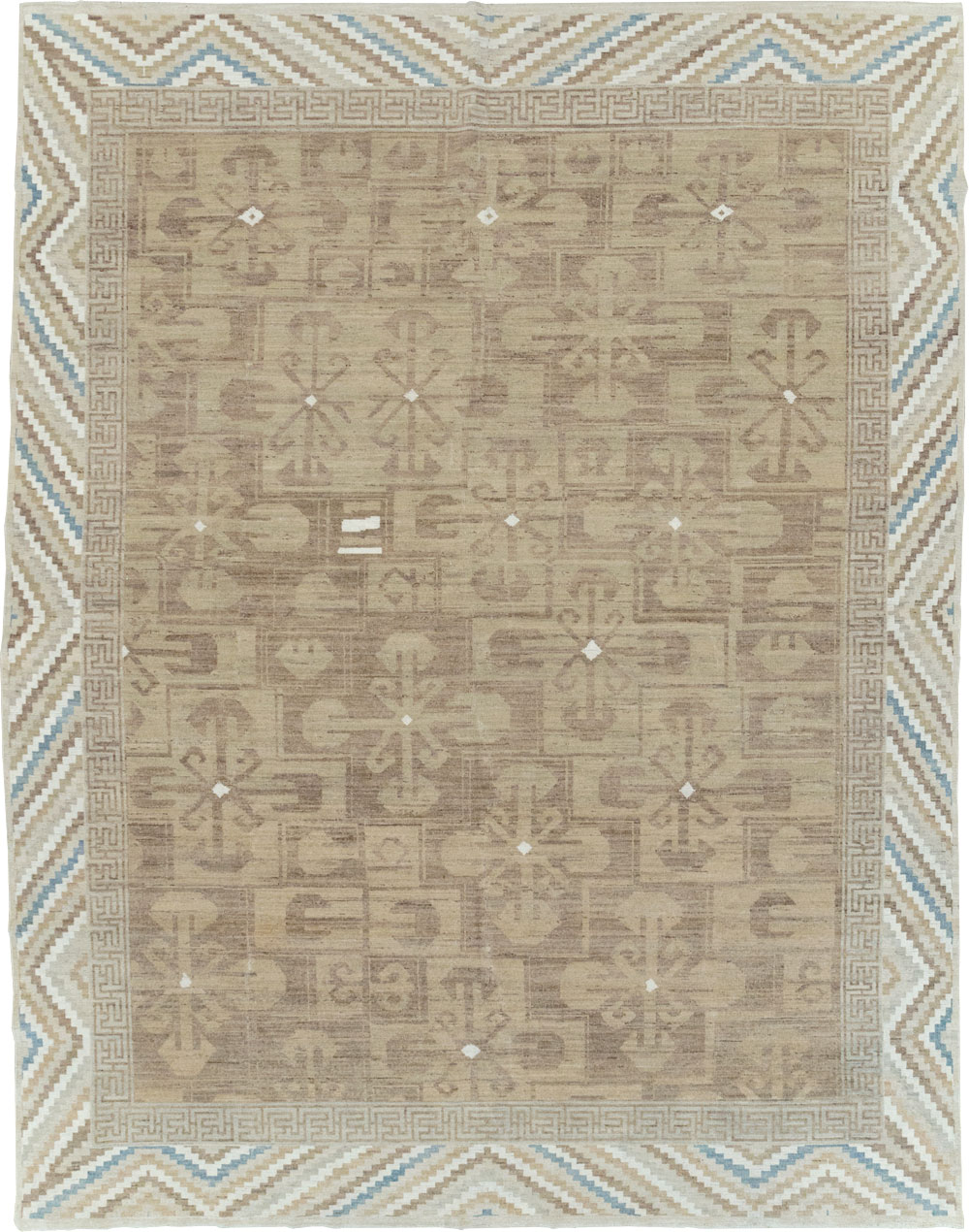 Modern East Turkestan Khotan Room Size Carpet, No.32168 - Gss