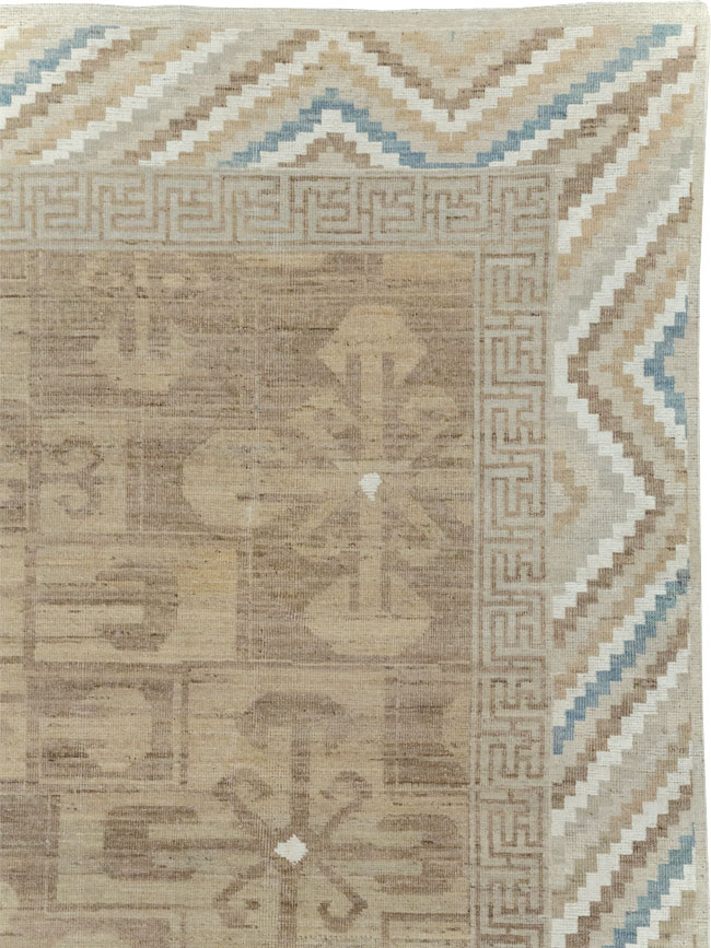 Modern East Turkestan Khotan Room Size Carpet, No.32168 - Gss