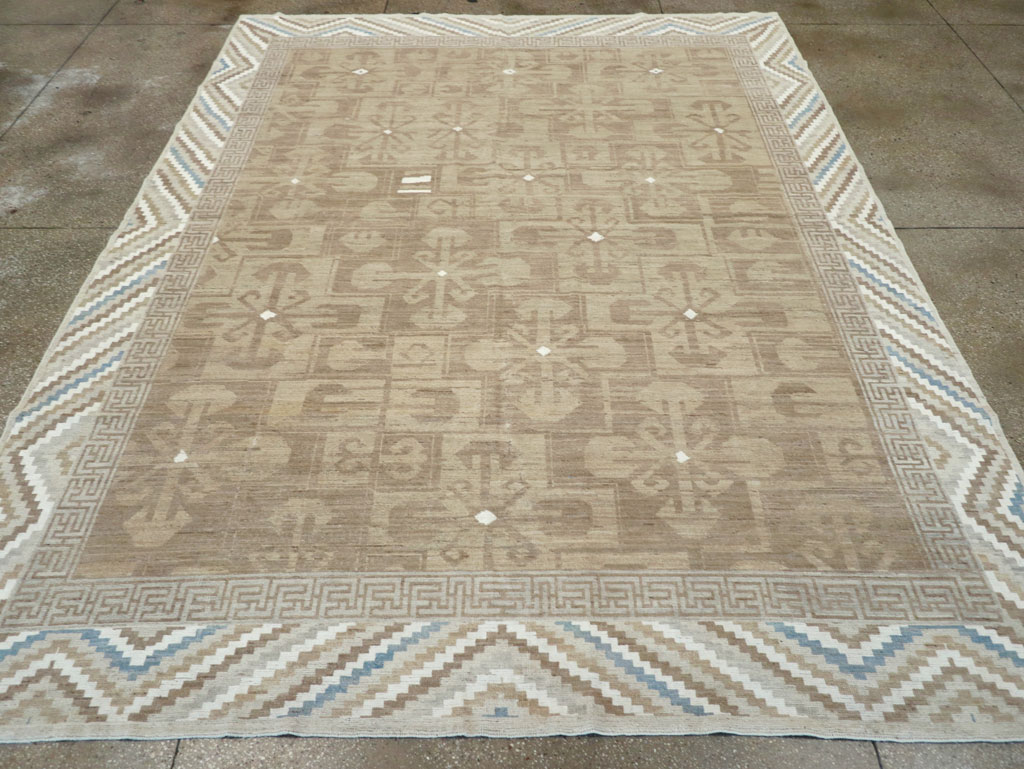 Modern East Turkestan Khotan Room Size Carpet, No.32168 - Gss