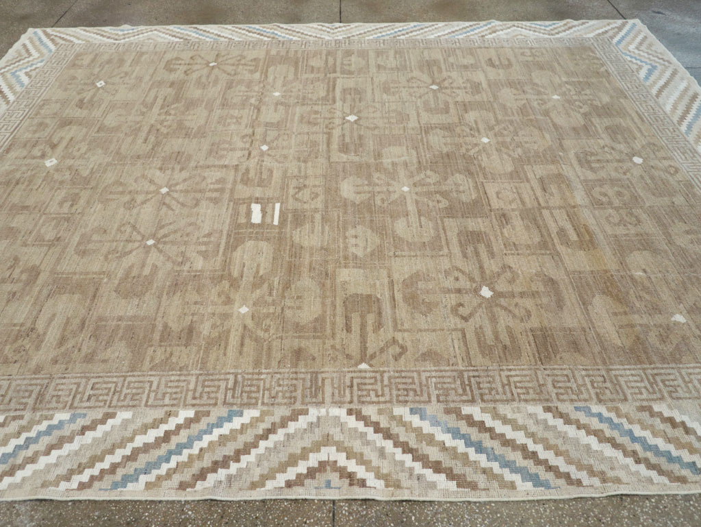 Modern East Turkestan Khotan Room Size Carpet, No.32168 - Gss