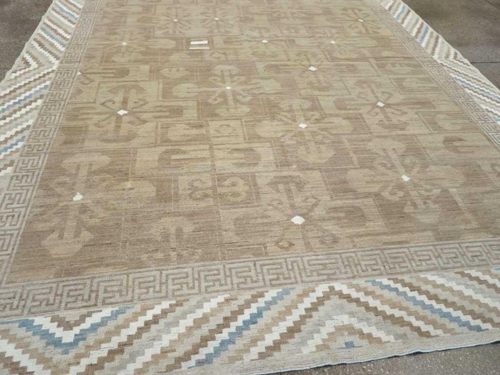 Modern East Turkestan Khotan Room Size Carpet, No.32168 - Gss