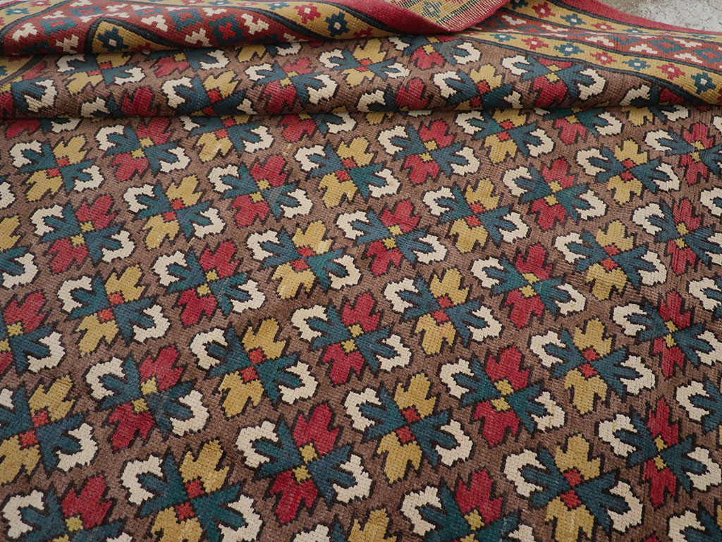 Vintage East Turkestan Samarkand Room Size Carpet, No.32169 - Gss