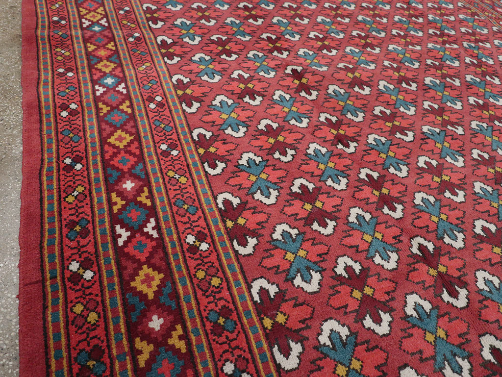 Vintage East Turkestan Samarkand Room Size Carpet, No.32170 - Gss