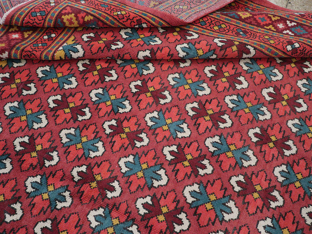 Vintage East Turkestan Samarkand Room Size Carpet, No.32170 - Gss