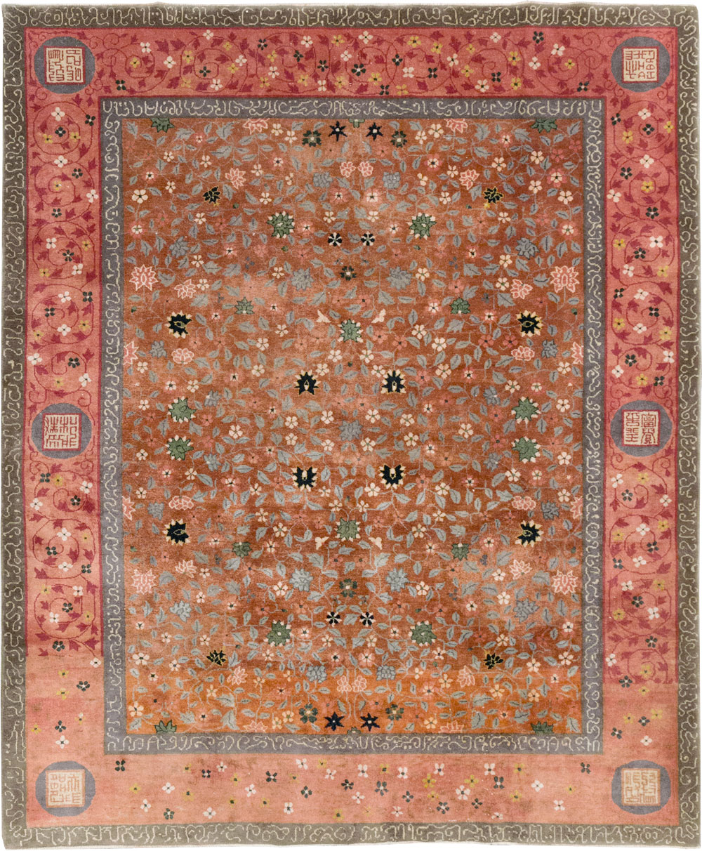 Vintage Mongolian Small Room Size Carpet, No.32172 - Gss